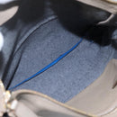 CELINE Shoulder Bag Leather Beige Gold blue Auth bs22533-10