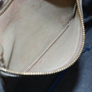 CELINE Shoulder Bag Leather Beige Gold blue Auth bs22533-11