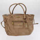 PRADA Hand Bag Nylon Leather 3Set Khaki Beige Auth bs22539-2