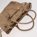 PRADA Hand Bag Nylon Leather 3Set Khaki Beige Auth bs22539-5