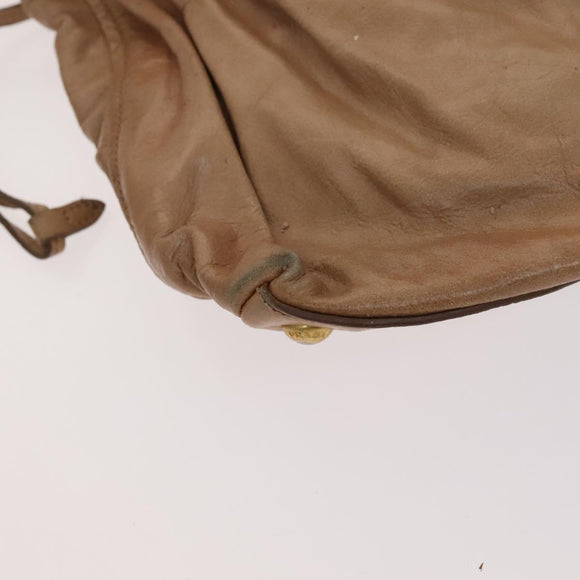 PRADA Hand Bag Nylon Leather 3Set Khaki Beige Auth bs22539