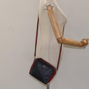 HERMES Jockey Shoulder Bag Leather Navy Gold Auth bs22558-21