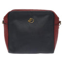 HERMES Jockey Shoulder Bag Leather Navy Gold Auth bs22558-14