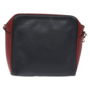 HERMES Jockey Shoulder Bag Leather Navy Gold Auth bs22558-2