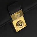 Gianni Versace Business Bag Leather Black Gold Auth bs22567-17