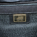 Gianni Versace Business Bag Leather Black Gold Auth bs22567-18