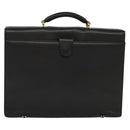 Gianni Versace Business Bag Leather Black Gold Auth bs22567-2