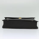Gianni Versace Business Bag Leather Black Gold Auth bs22567-5