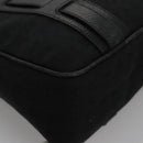 BVLGARI Hand Bag Canvas Black Silver Auth bs22572-10