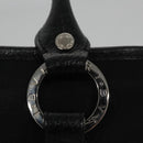 BVLGARI Hand Bag Canvas Black Silver Auth bs22572-10