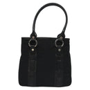 BVLGARI Hand Bag Canvas Black Silver Auth bs22572-2