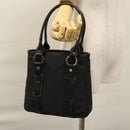 BVLGARI Hand Bag Canvas Black Silver Auth bs22572-22