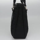 BVLGARI Hand Bag Canvas Black Silver Auth bs22572-4