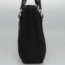 BVLGARI Hand Bag Canvas Black Silver Auth bs22572-4