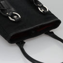 BVLGARI Hand Bag Canvas Black Silver Auth bs22572-6