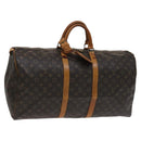 LOUIS VUITTON Monogram Keepall 55 Boston Bag M41424 LV Auth bs22585-1
