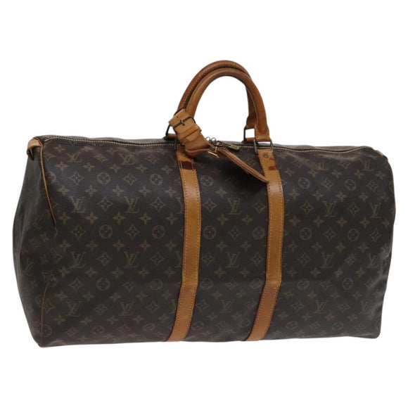 LOUIS VUITTON Monogram Keepall 55 Boston Bag M41424 LV Auth bs22585