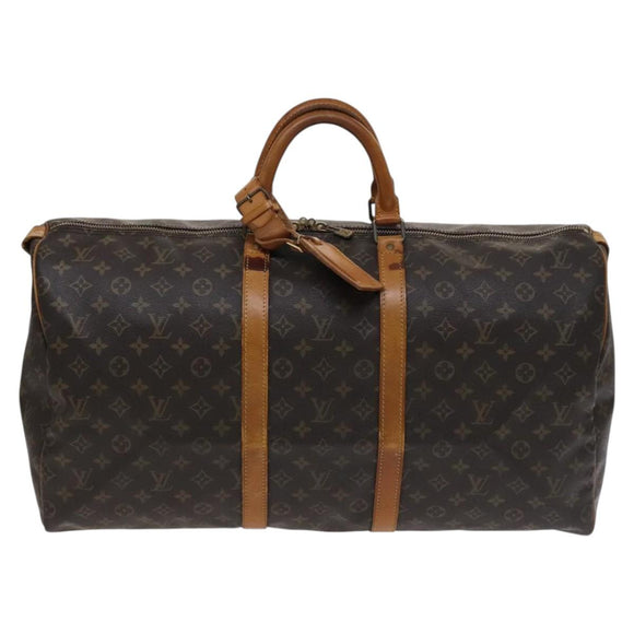 LOUIS VUITTON Monogram Keepall 55 Boston Bag M41424 LV Auth bs22585