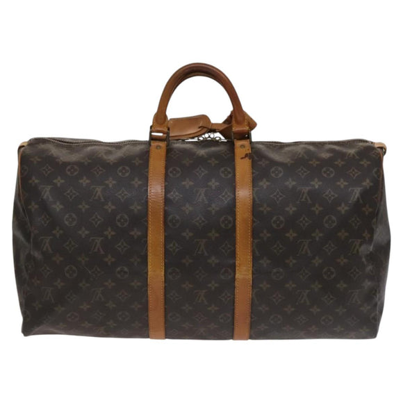 LOUIS VUITTON Monogram Keepall 55 Boston Bag M41424 LV Auth bs22585