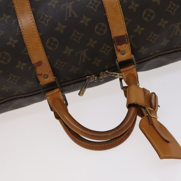LOUIS VUITTON Monogram Keepall 55 Boston Bag M41424 LV Auth bs22585