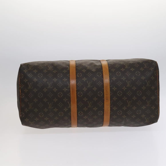 LOUIS VUITTON Monogram Keepall 55 Boston Bag M41424 LV Auth bs22585