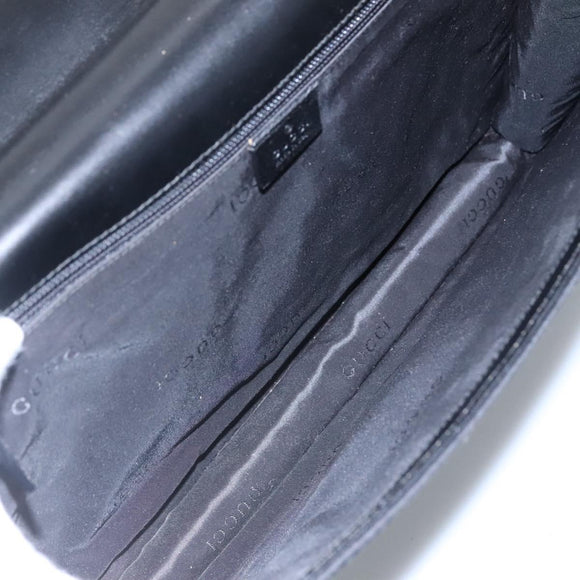 GUCCI Hand Bag Nylon Black 015 0235 Auth bs22614