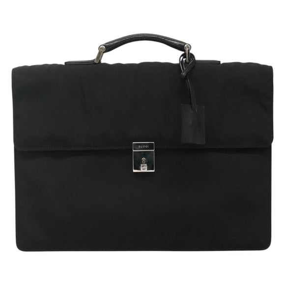 GUCCI Hand Bag Nylon Black 015 0235 Auth bs22614