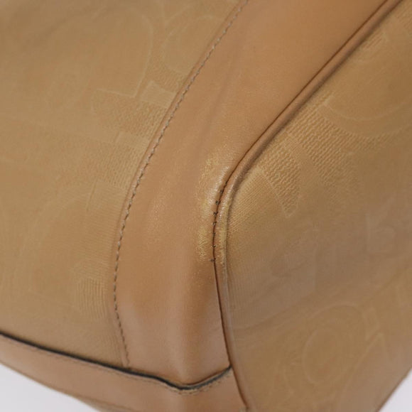 Christian Dior Trotter Canvas Shoulder Bag Beige Auth bs22617