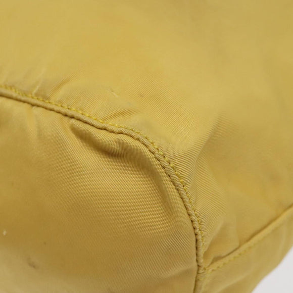 PRADA Pouch Nylon Yellow Auth bs22618