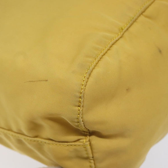 PRADA Pouch Nylon Yellow Auth bs22618