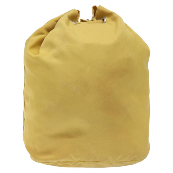 PRADA Pouch Nylon Yellow Auth bs22618