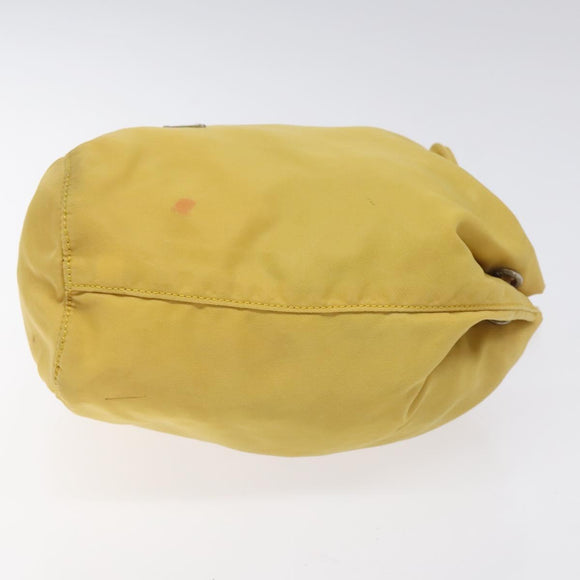 PRADA Pouch Nylon Yellow Auth bs22618
