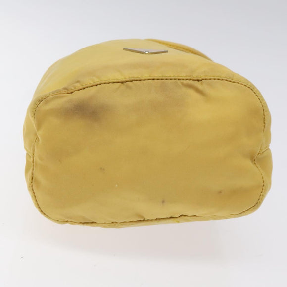 PRADA Pouch Nylon Yellow Auth bs22618