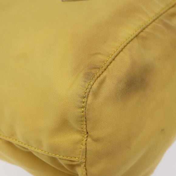 PRADA Pouch Nylon Yellow Auth bs22618