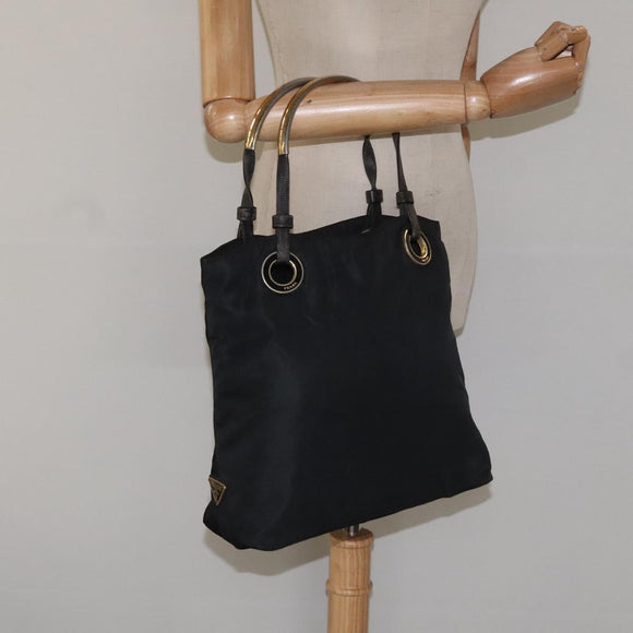 PRADA Hand Bag Nylon Black Auth bs22622