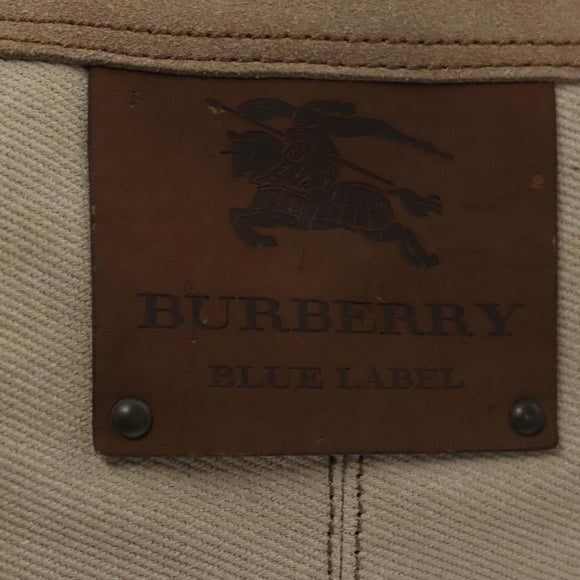 BURBERRY Tote Bag Canvas Beige Auth bs22667