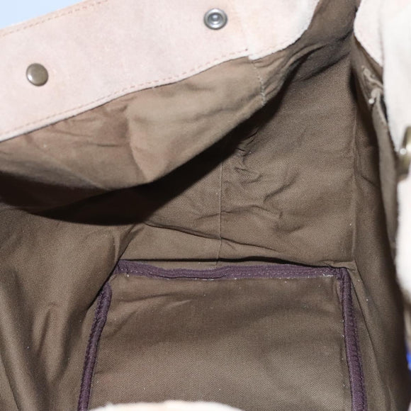 BURBERRY Tote Bag Canvas Beige Auth bs22667