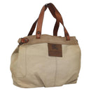BURBERRY Tote Bag Canvas Beige Auth bs22667-1