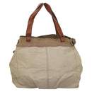 BURBERRY Tote Bag Canvas Beige Auth bs22667-2