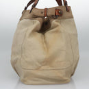 BURBERRY Tote Bag Canvas Beige Auth bs22667-4