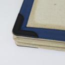 BALENCIAGA Navy Pochette Shoulder Bag Coated Canvas Beige Blue Auth bs22669-15