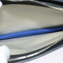 BALENCIAGA Navy Pochette Shoulder Bag Coated Canvas Beige Blue Auth bs22669-21