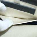 BALENCIAGA Navy Pochette Shoulder Bag Coated Canvas Beige Blue Auth bs22669-11