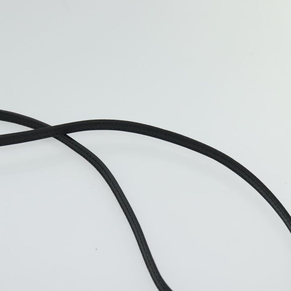 BALENCIAGA Navy Pochette Shoulder Bag Coated Canvas Beige Blue Auth bs22669