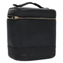 CHANEL Bicolore Vanity Hand Bag Leather Black CC Auth bs22678-1