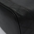 CHANEL Bicolore Vanity Hand Bag Leather Black CC Auth bs22678-11