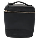 CHANEL Bicolore Vanity Hand Bag Leather Black CC Auth bs22678-2