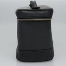 CHANEL Bicolore Vanity Hand Bag Leather Black CC Auth bs22678-4