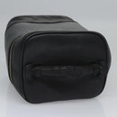 CHANEL Bicolore Vanity Hand Bag Leather Black CC Auth bs22678-6