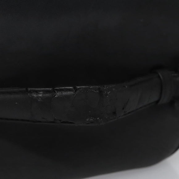 CHANEL Bicolore Vanity Hand Bag Leather Black CC Auth bs22678